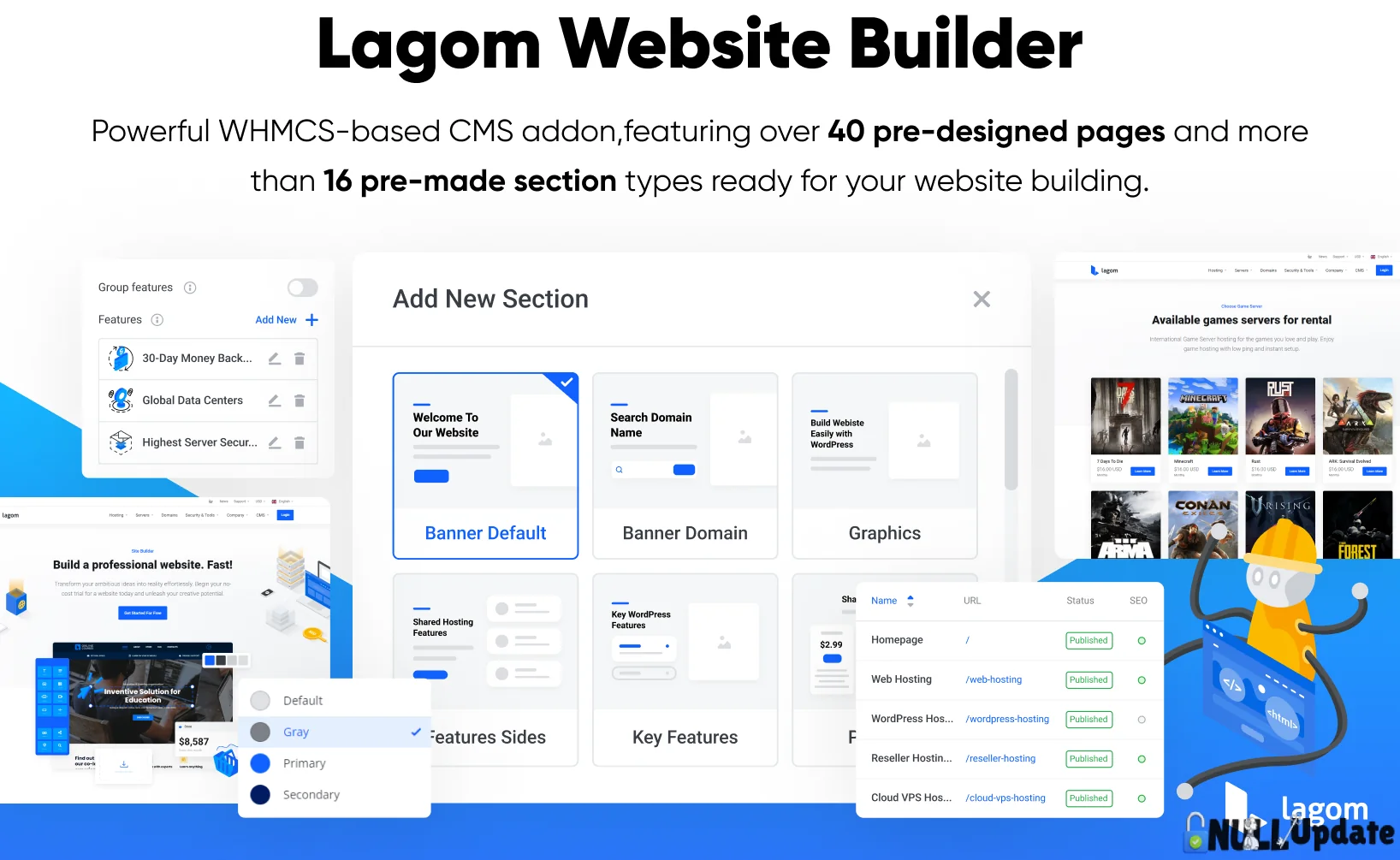 Lagom WHMCS Website Builder
